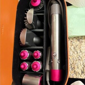 Dyson Hair Styling Set with Pink and Silver